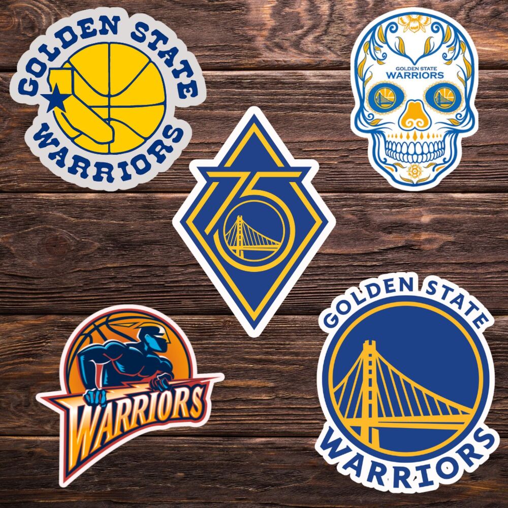 🏀 Golden State Warriors Sticker Bundle – 5 Pack (3” Each) 🏆